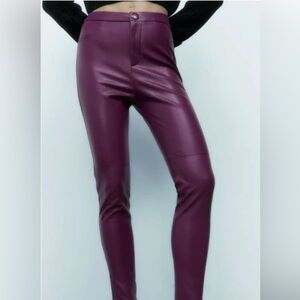 Zara Faux Leather Leggings